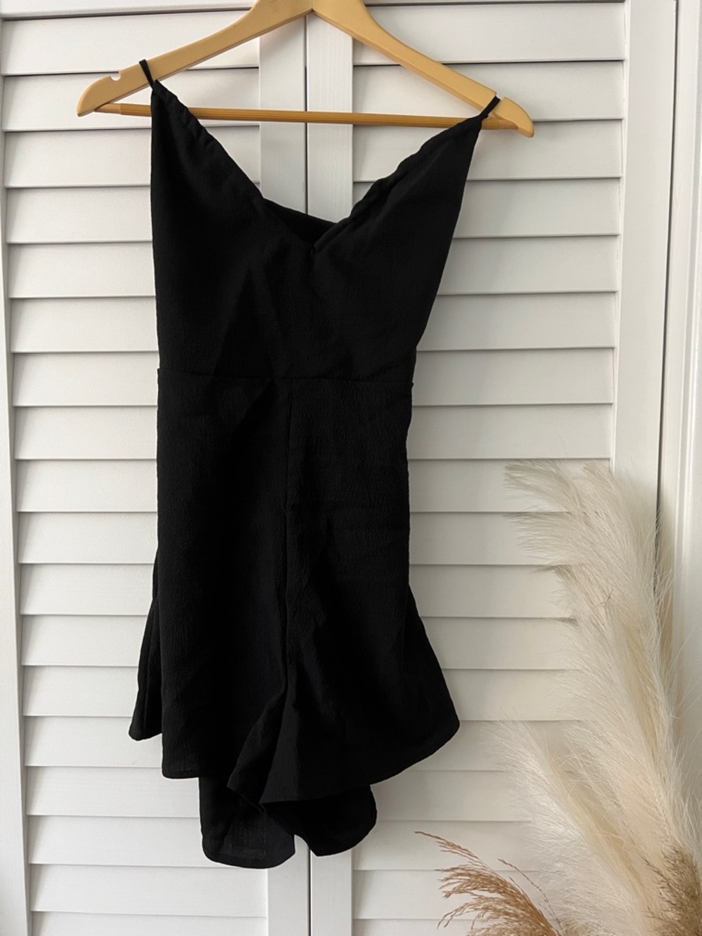 Little Black Slip Romper - V-Neck Playsuit